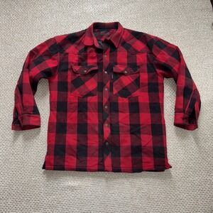 Five Brothers Quilted Flannel‎ Jacket: L, Red Buffalo Plaid
